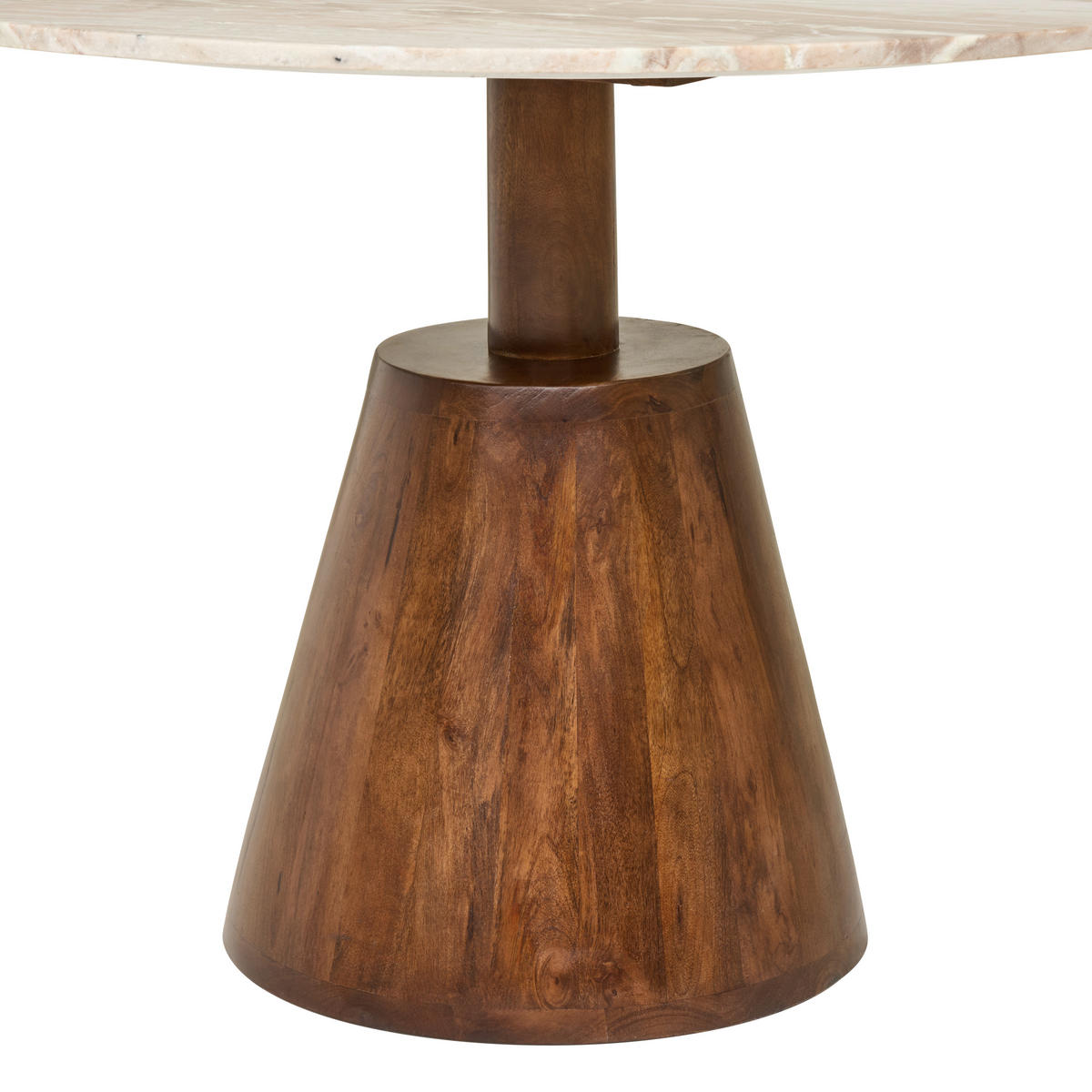 ÉTKEZŐASZTAL - diószínű, Modern, kő/fa (110/76/110cm) - Livetastic
