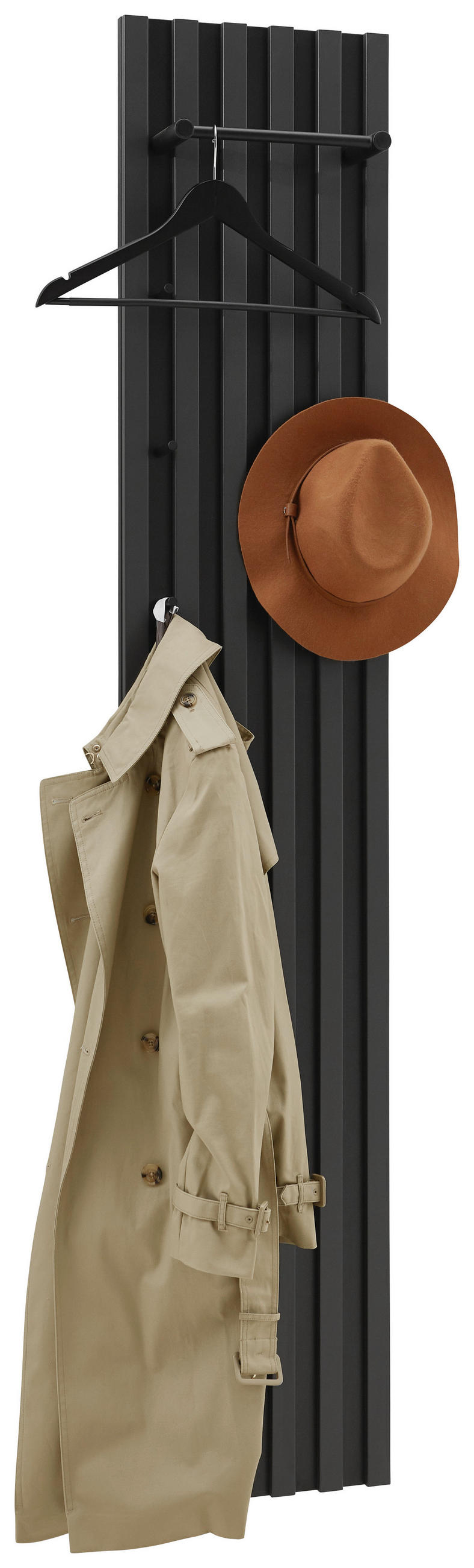 GARDEROBE 3-teilig  in 225/199/40 cm  - Graphitfarben, Design, Holzwerkstoff (225/199/40cm) - Voleo