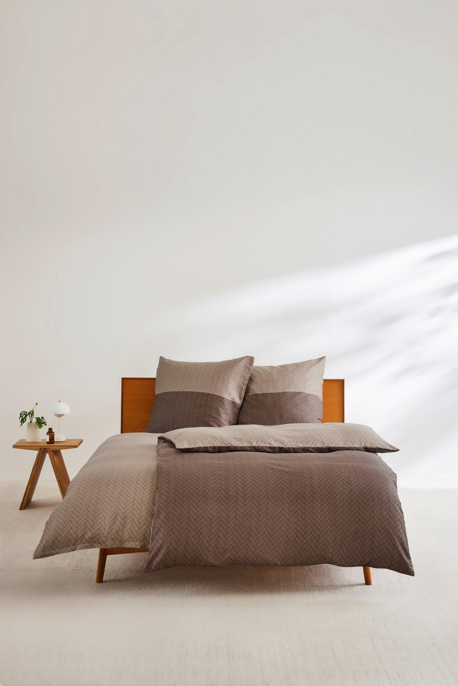 BETTWÄSCHE s.Oliver Makosatin 155/220 cm  - Braun, Basics, Textil (155/220cm) - S. Oliver