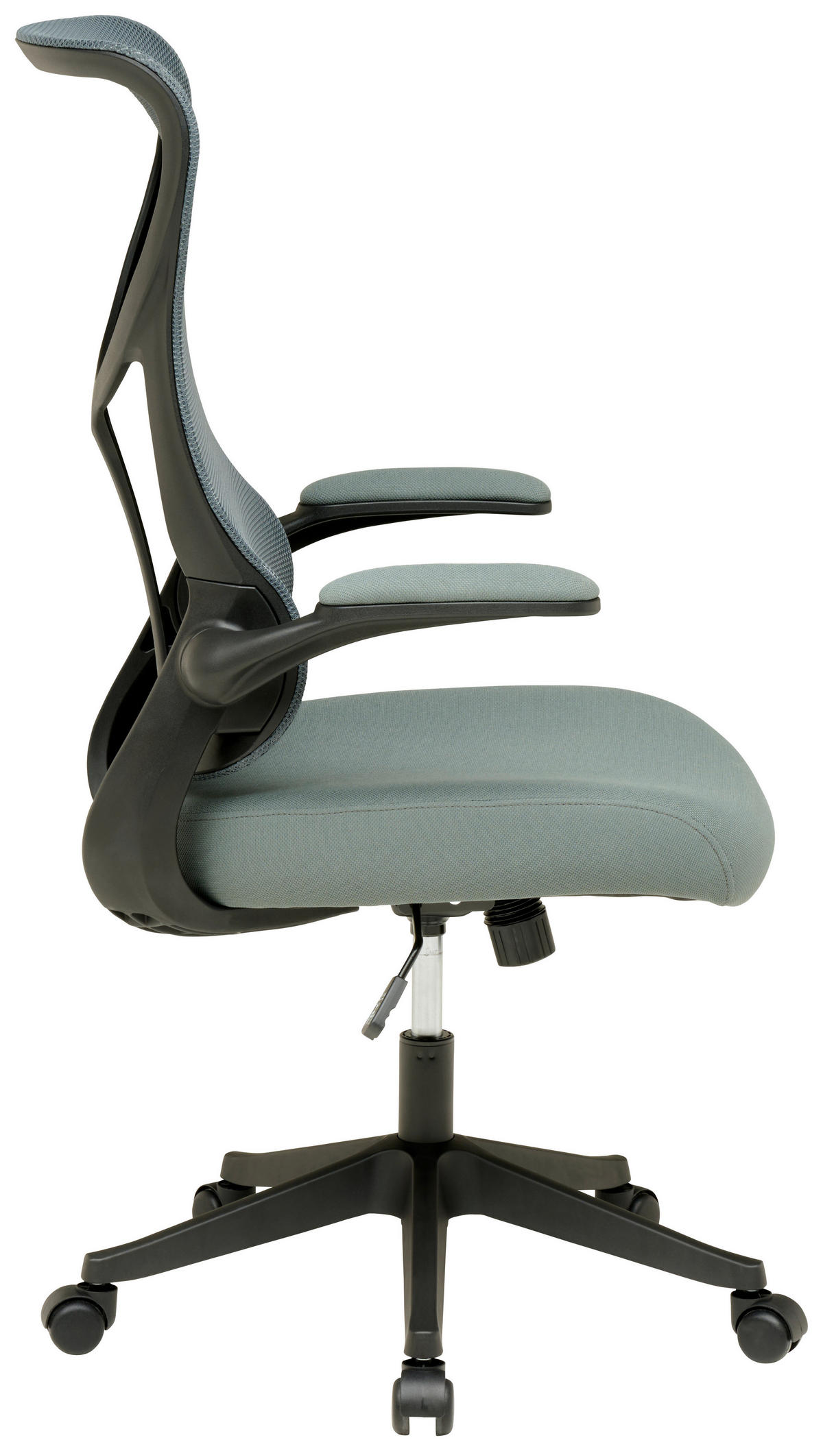 OTOČNÁ ŽIDLE, síťovina, šedá - šedá/černá, Moderní, kov/dřevo (65/108/116/66cm) - MID.YOU