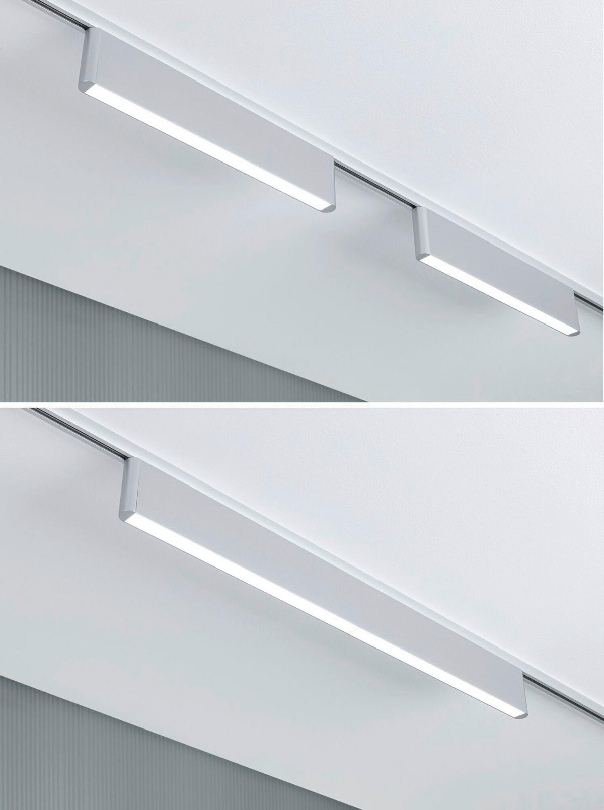 SCHIENENSYSTEM-STRAHLER 37,2/7,4/2,3 cm  - Chromfarben, Basics, Metall (37,2/7,4/2,3cm) - Paulmann
