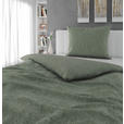 WENDEBETTWÄSCHE Flanell 140/200 cm  - Graugrün, Textil (140/200cm) - Novel