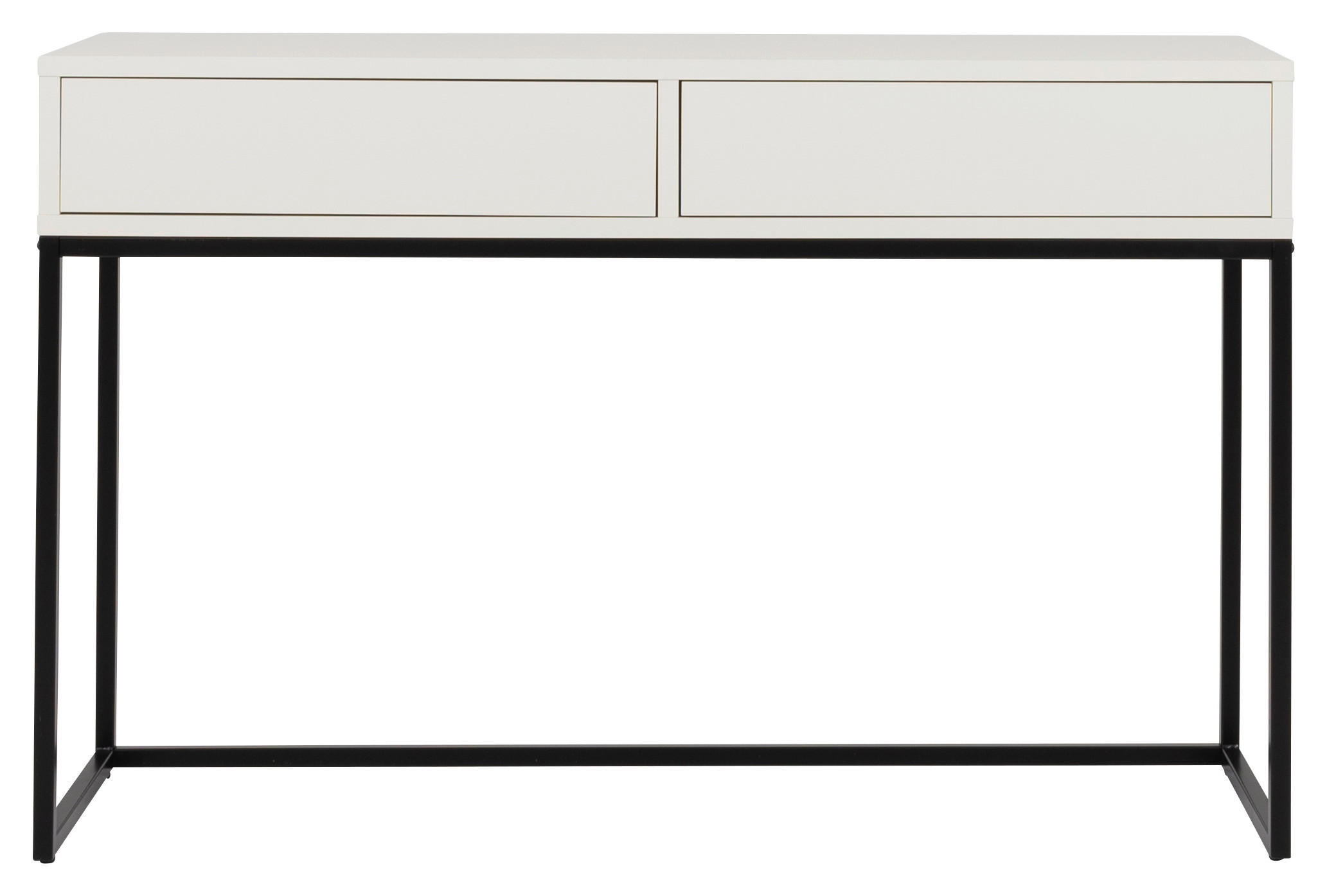 KONSOLENTISCH Schwarz, Weiß  - Schwarz/Weiß, Design, Metall (118/36/76cm)