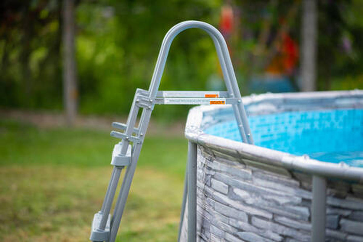 POOL PGP4W01442B 427/107 cm  - Grau, KONVENTIONELL, Kunststoff (427/107cm) - Ambia Garden