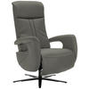 RELAXSESSEL in Leder Dunkelgrau  - Dunkelgrau/Schwarz, Design, Leder/Metall (71/112/83cm) - Dieter Knoll