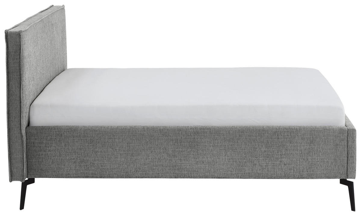 POLSTERBETT 140/200 cm  in Grau, Hellgrau  - Birkefarben/Buchefarben, Design, Holz/Textil (140/200cm) - home24