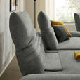 ECKSOFA  in Teddystoff Grau  170-195/280 cm  - Schwarz/Braun, Design, Textil/Metall (170-195/280cm) - Dieter Knoll