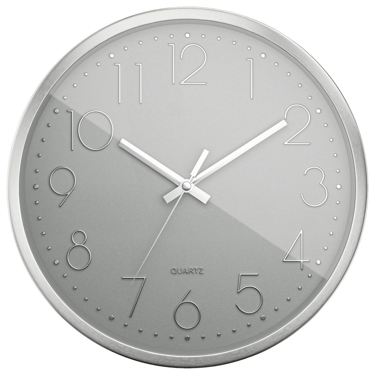 WANDUHR Silberfarben  - Silberfarben, Basics, Metall (30cm)