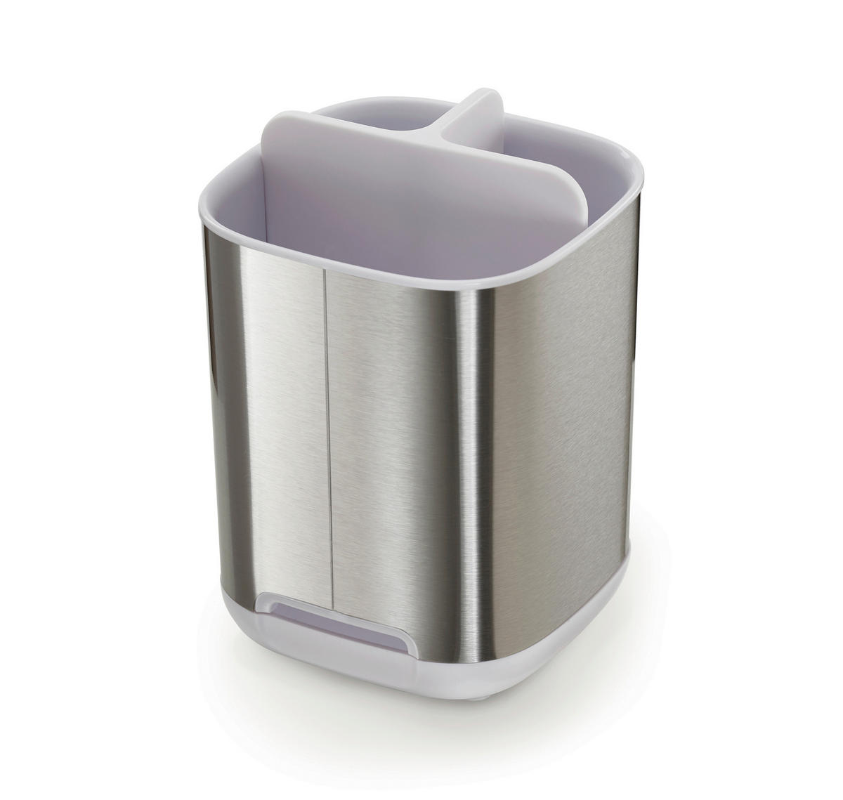 DRŽAČ ČETKICA ZA ZUBE  srebrne boje, bijela  metal, plastika  EASY STORE  - bijela/srebrne boje, Konvencionalno, metal/plastika (9,5/12/9,5cm) - Joseph Joseph
