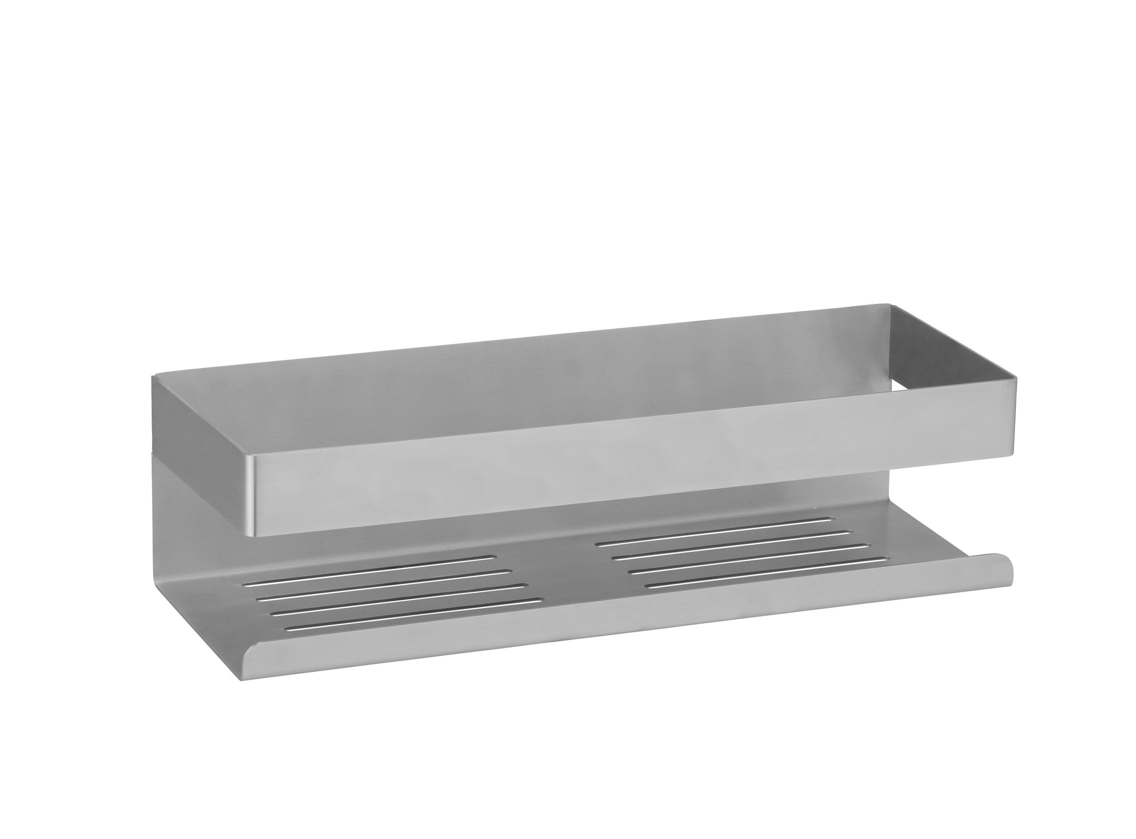 WANDREGAL  - Silberfarben, Basics, Metall (30/8/10,5cm) - Wenko