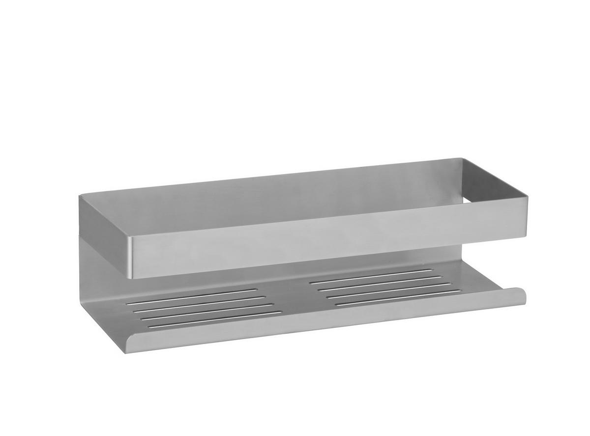WANDREGAL  - Silberfarben, Basics, Metall (30/8/10,5cm) - Wenko