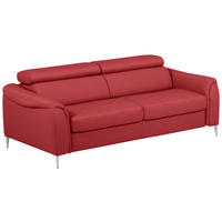 SCHLAFSOFA in Lederlook Echtleder Rot  - Rot, Design, Leder/Textil (203/77-98/103cm) - MID.YOU