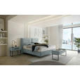 BOXSPRINGBETT 200/200 cm,  in Hellblau, Matratze, H3 + H3 = fest  - Schwarz/Hellblau, Design, Kunststoff/Textil (200/200cm) - Dieter Knoll