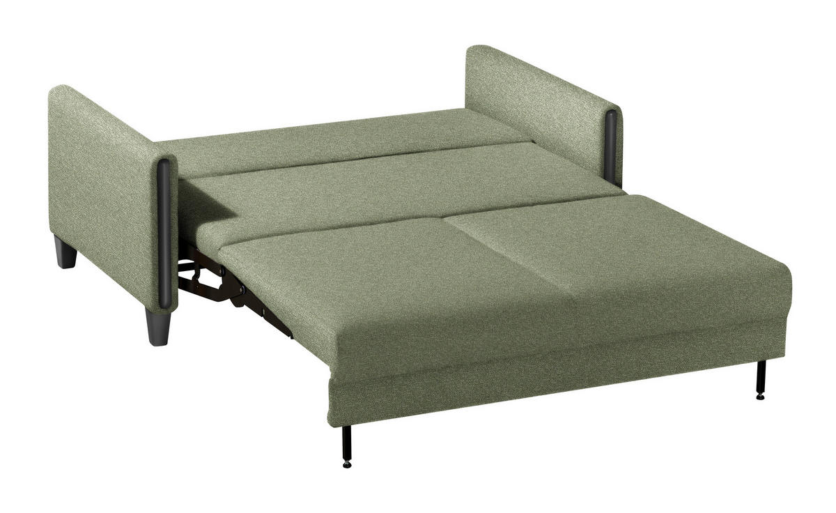 SCHLAFSOFA in Holz, Textil Grün, Schwarz  - Schwarz/Grün, Design, Holz/Textil (174/88/104cm) - Niels Andersson