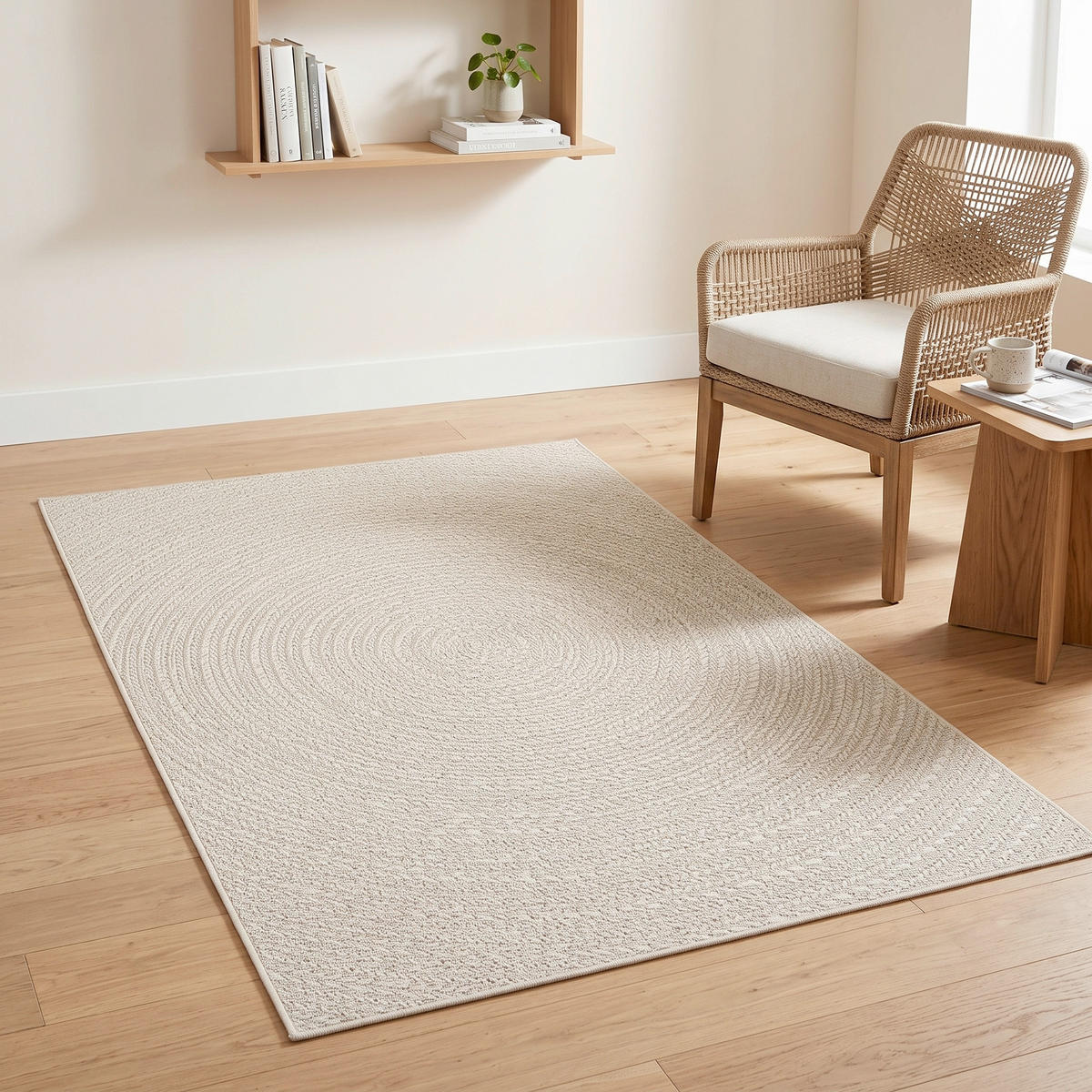 WEBTEPPICH Wohnzimmer 80/150 cm Kenzy Creme rechteckig  - Creme, Basics, Textil (80/150cm) - Novel