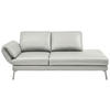 RÉCAMIERE in Echtleder Hellgrau  - Chromfarben/Hellgrau, Design, Leder/Metall (209/85-109/95-16cm) - Dieter Knoll