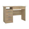 SCHREIBTISCH 109,3/48,5/75,6 cm  in Eichefarben  - Eichefarben/Silberfarben, MODERN, Holzwerkstoff/Kunststoff (109,3/48,5/75,6cm) - MID.YOU