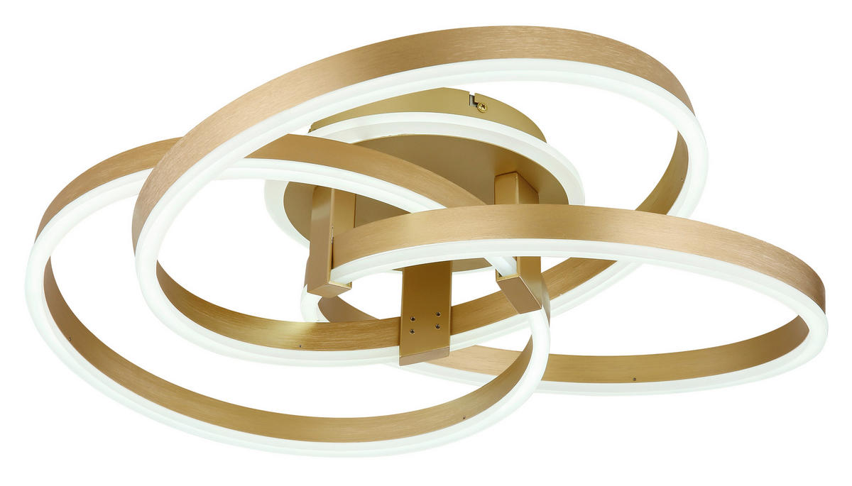 LED-TAKLAMPA 56 W 60/57,5/20 cm  - opal/guldfärgad, Design, metall/plast (60/57,5/20cm)