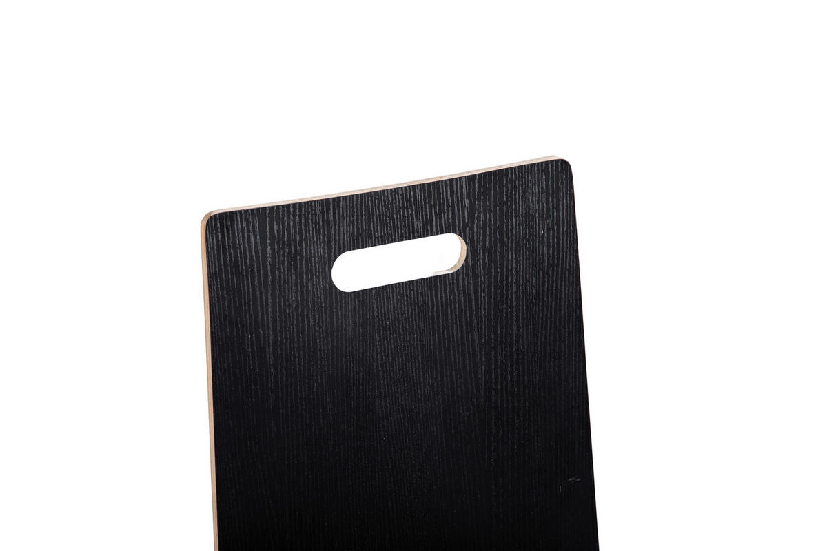BESUCHERSTUHL Schwarz, Chromfarben  - Chromfarben/Schwarz, Basics, Holz/Metall (37/87/50cm) - Carryhome