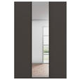 DREHTÜRENSCHRANK 151/223/61 cm,  in Graphitfarben, 3-türig  - Graphitfarben, Basics, Glas/Holzwerkstoff (151/223/61cm) - Novel