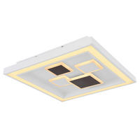 LED-DECKENLEUCHTE 50 W    48/48/7 cm  - Weiss/Anthrazit, Design, Kunststoff/Metall (48/48/7cm) - Globo