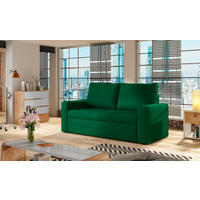 SCHLAFSOFA in Plüsch Grün  - Schwarz/Grün, Design, Kunststoff/Textil (150/90/90cm) - MID.YOU