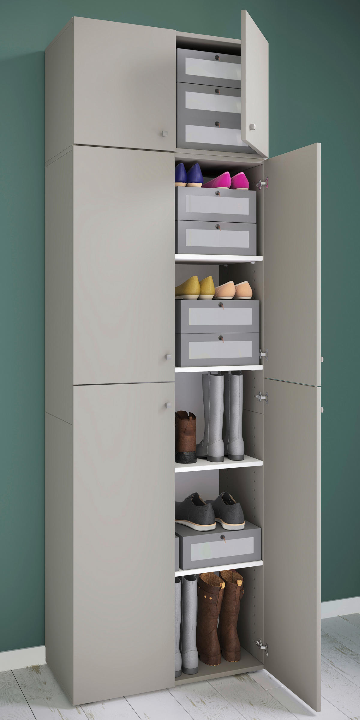 ARMOIRE in Grau  - Grau, Modern, Holzwerkstoff/Kunststoff (70/223/39cm) - MID.YOU