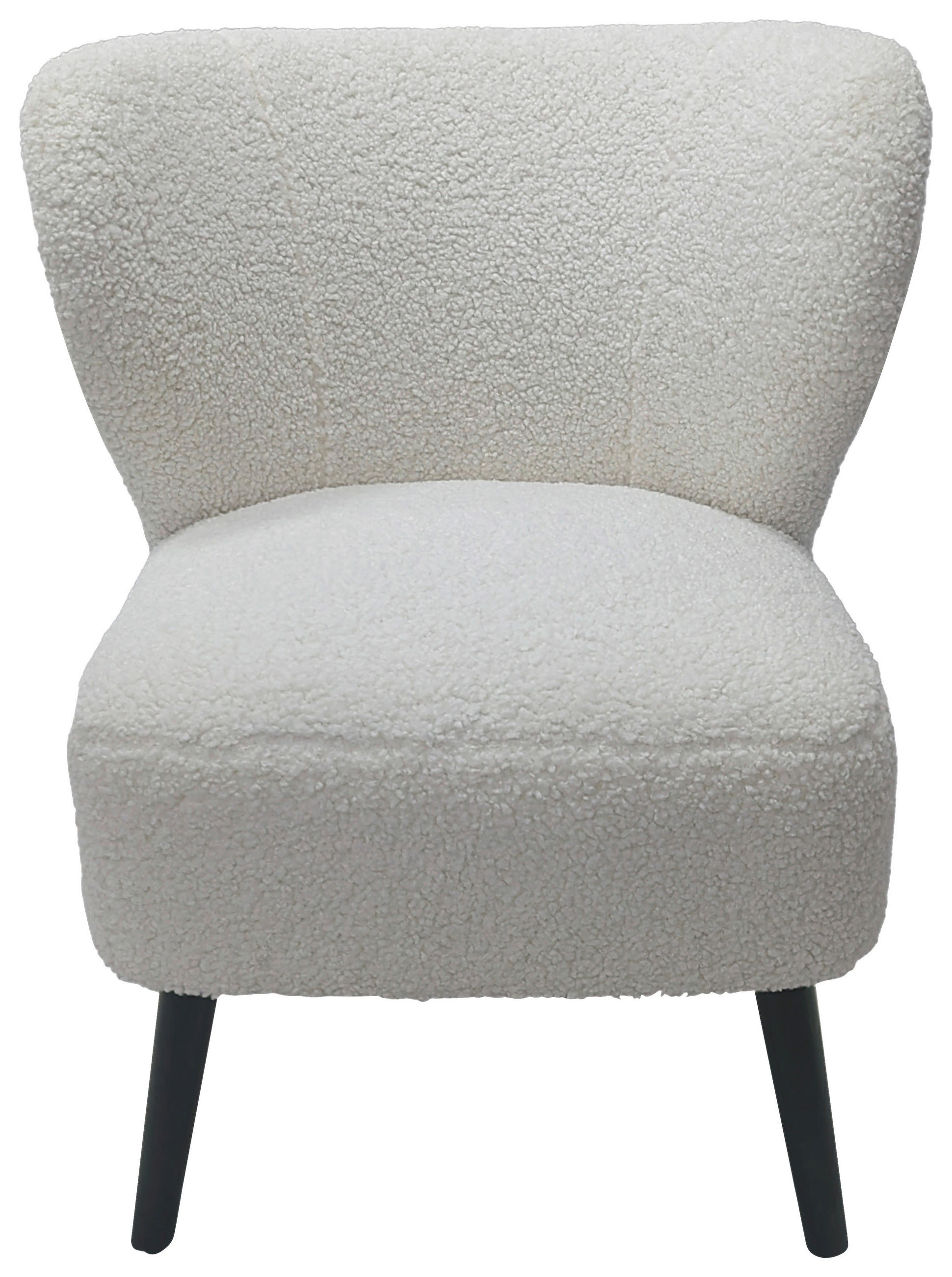 SESSEL in Bouclé Weiß  - Schwarz/Weiß, Design, Holz/Textil (67/79/72cm) - Carryhome