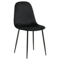 STOLSET 2 styck stål sammet  - svart, Design, metall/textil (44/88/53cm) - Livetastic
