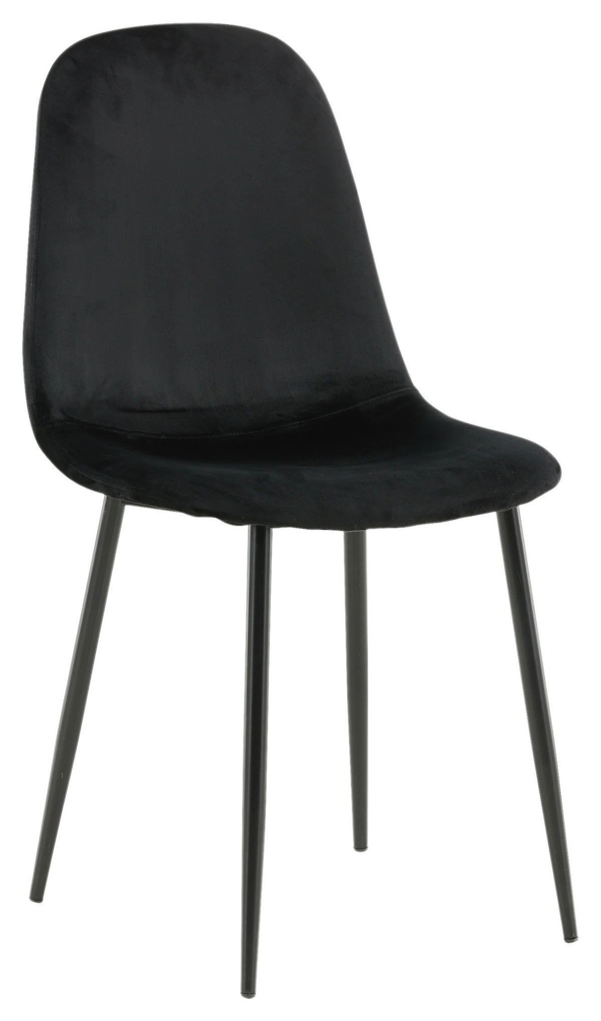 STOLSET 2 styck stål sammet  - svart, Design, metall/textil (44/88/53cm) - Livetastic