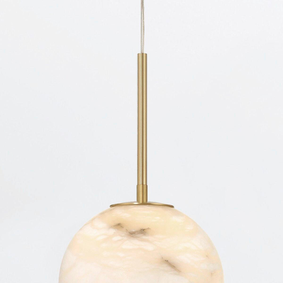 LED-PENDELLEUCHTE 20,3/45 cm  - Goldfarben, KONVENTIONELL, Glas/Metall (20,3/45cm)