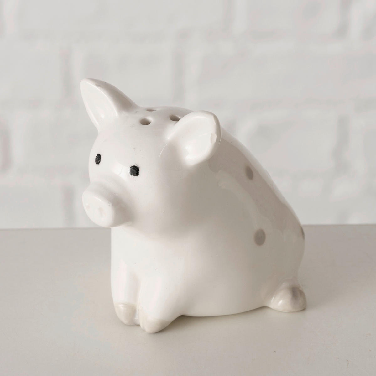 SALZ- UND PFEFFERSTREUER    - Weiß, Basics, Keramik/Kunststoff (6/7/7cm)