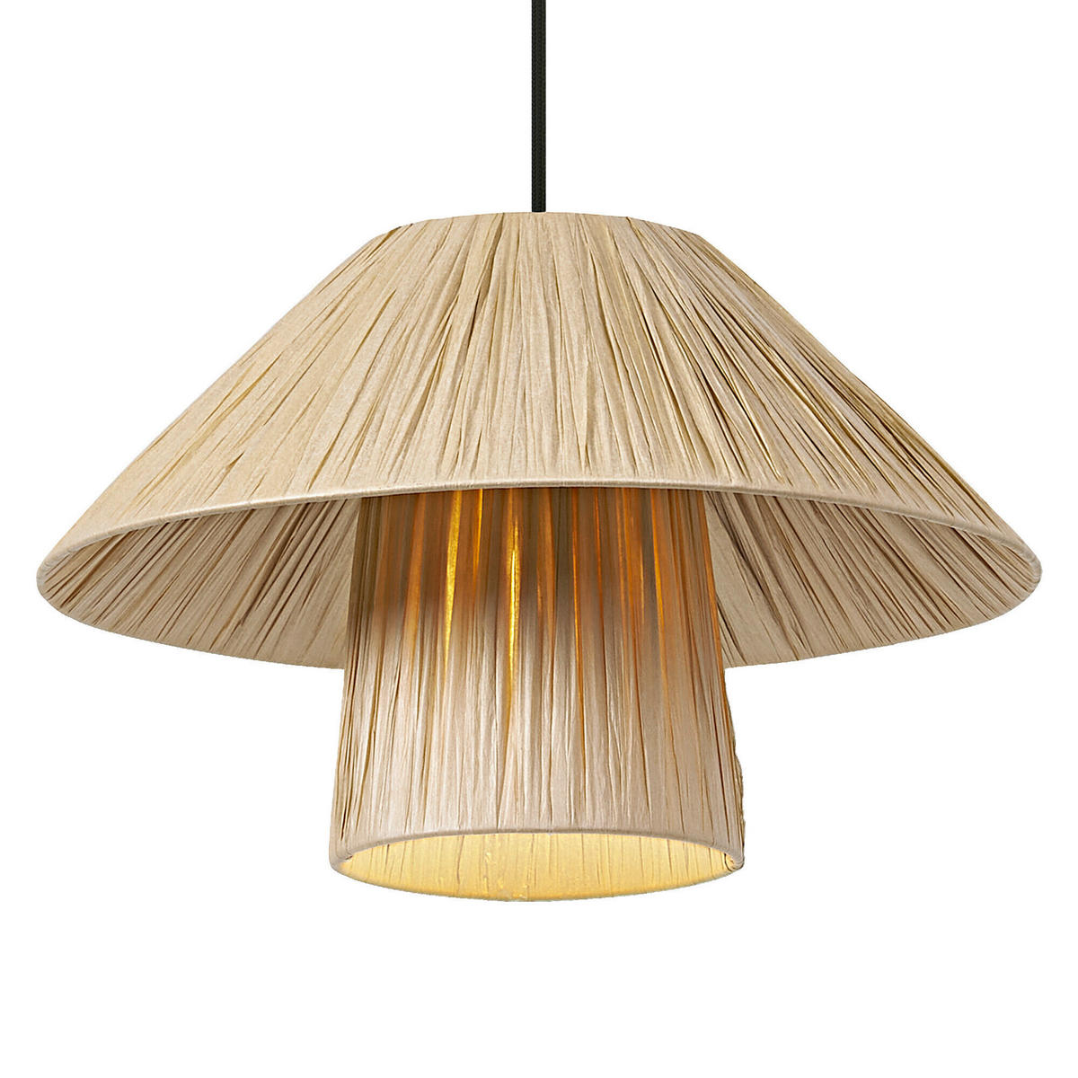 HÄNGELEUCHTE 40/120 cm  - Braun, Natur, Naturmaterialien/Metall (40/120cm) - Osram