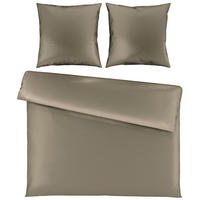 BETTWÄSCHE 3-teilig NIGIRI Satin 200/200 cm  - Hellgrau, Basics, Textil (200/200cm) - Bio:Vio
