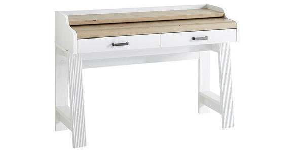 SEKRETÄR 120/84/53 cm  in Pinienfarben, Eiche Artisan  - Weiß/Eiche Artisan, KONVENTIONELL, Holzwerkstoff/Metall (120/84/53cm) - Carryhome