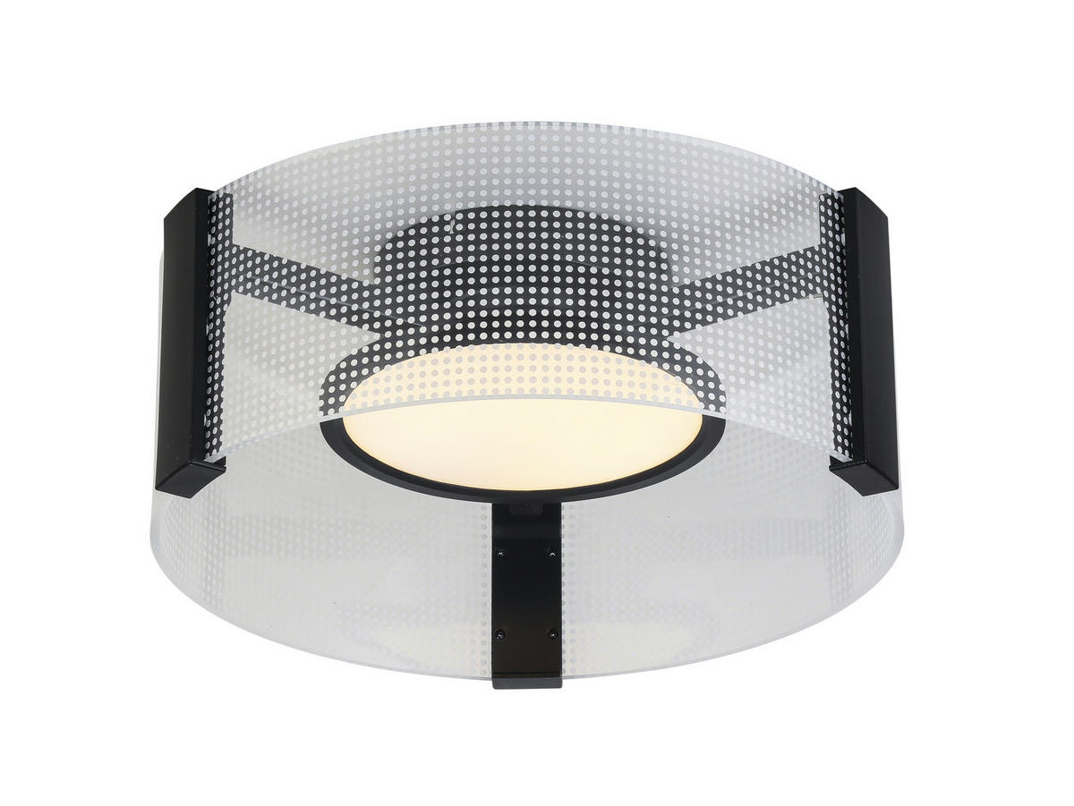 LED-DECKENLEUCHTE 40/16.5 cm   - Transparent/Weiß, Design, Kunststoff/Metall (40/16.5cm) - Novel