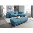 ECKSOFA in Mikrofaser Pastellblau  - Chromfarben/Pastellblau, Design, Textil/Metall (301/207cm) - Xora