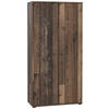 DREHTÜRENSCHRANK in Dunkelbraun, Graubraun  - Dunkelbraun/Graubraun, Design, Holzwerkstoff (73,7/149,5/34,8cm)
