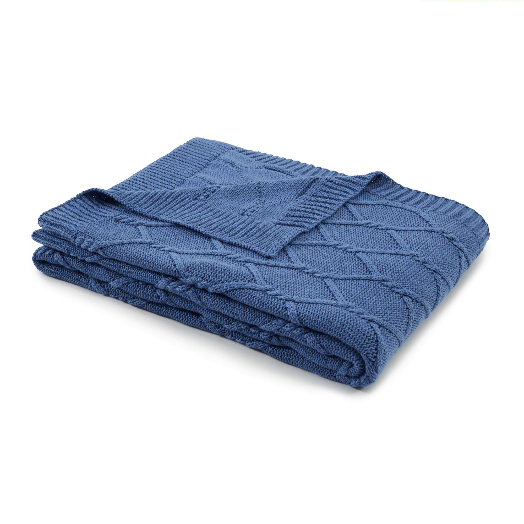 WOHNDECKE Cable 130/170 cm  - Blau, Basics, Textil (130/170cm) - Tommy Hilfiger