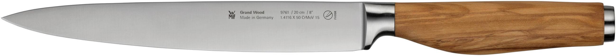 FLEISCHMESSER WMF Grand Wood  - Edelstahlfarben, Design, Holz/Metall - WMF