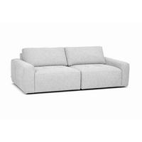 2-SITZER-SOFA MAZA in Hellgrau  - Hellgrau/Schwarz, Design, Textil (222/80/106cm) - Livetastic