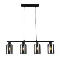 VISEČA SVETILKA     78/11/110 cm        4 x 25 W E27 - črna, Konvencionalno, kovina/umetna masa (78/11/110cm) - Novel