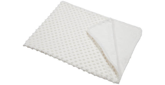 SCHMUSEDECKE Pom Pom 75/100 cm - Weiß, Basics, Textil (75/100cm) - My Baby Lou