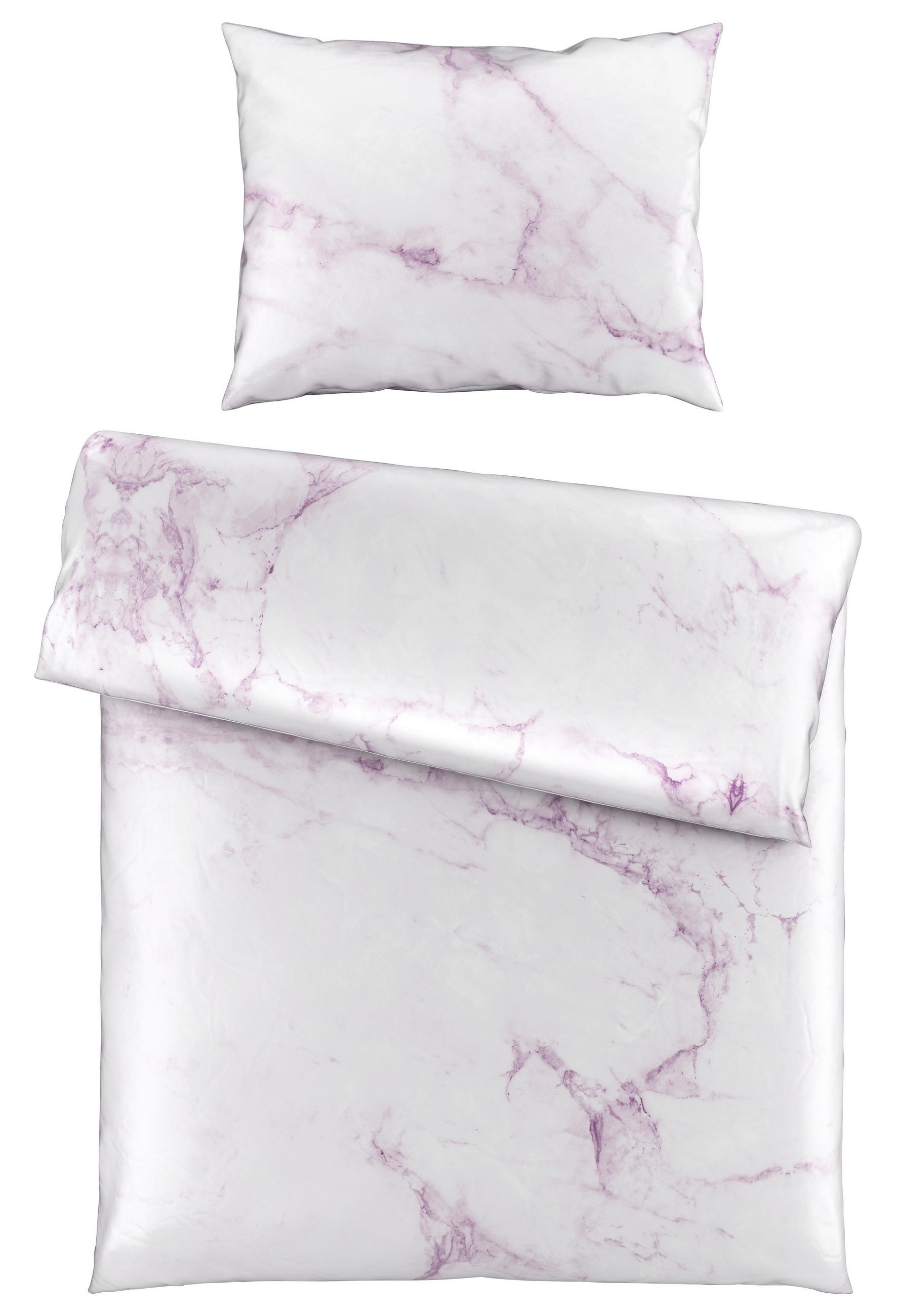POSTELJINA PINK MARBLE 140/200 cm saten svetlosiva  - svetlosiva, Konvencionalno, tekstil (140/200cm) - Esposa