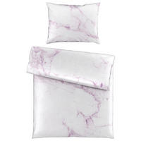 POSTELJNINA PINK MARBLE 140/220 cm saten svetlo siva  - svetlo siva, Konvencionalno, tekstil (140/220cm) - Esposa