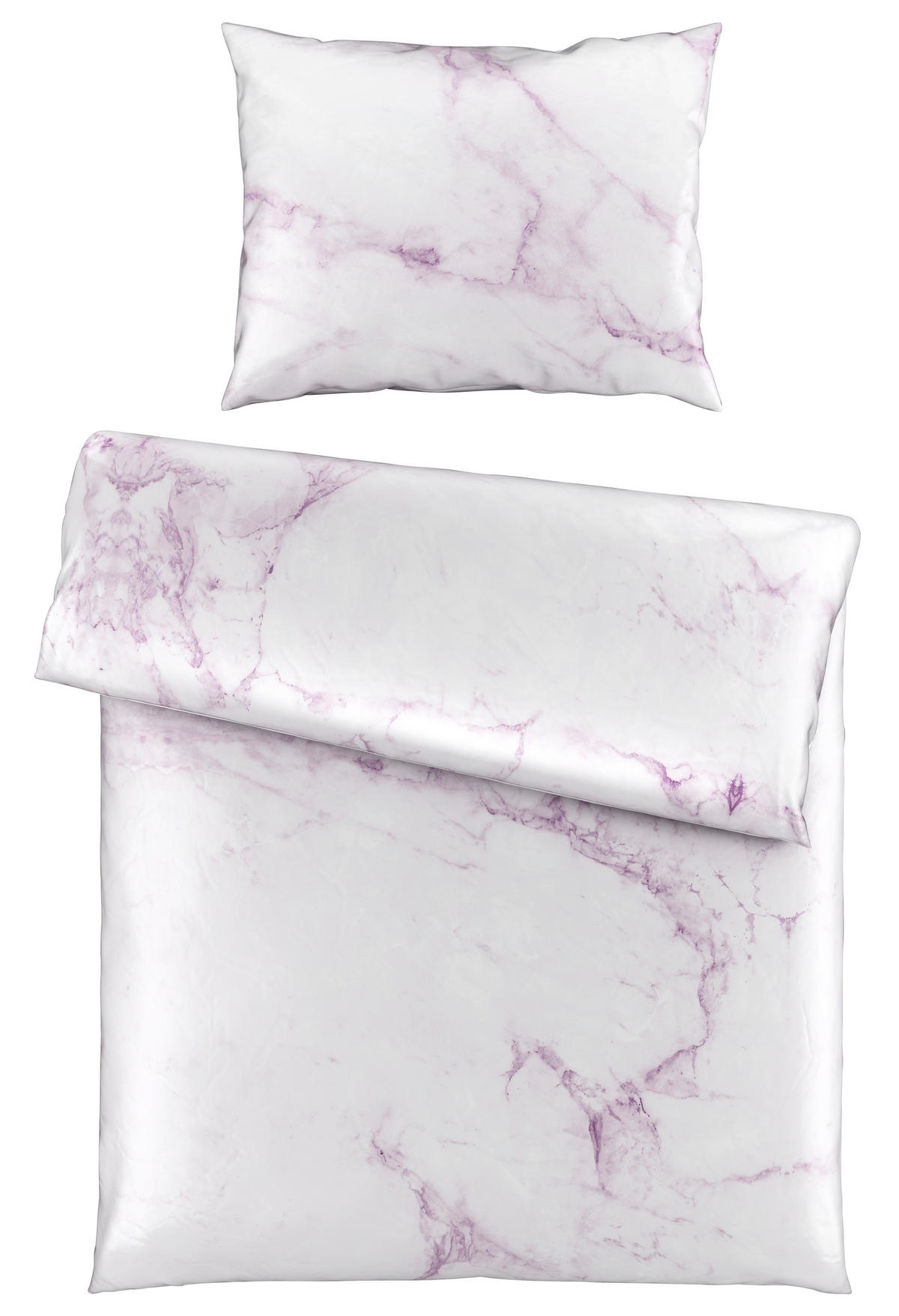POSTELJNINA PINK MARBLE 140/220 cm saten svetlo siva  - svetlo siva, Konvencionalno, tekstil (140/220cm) - Esposa