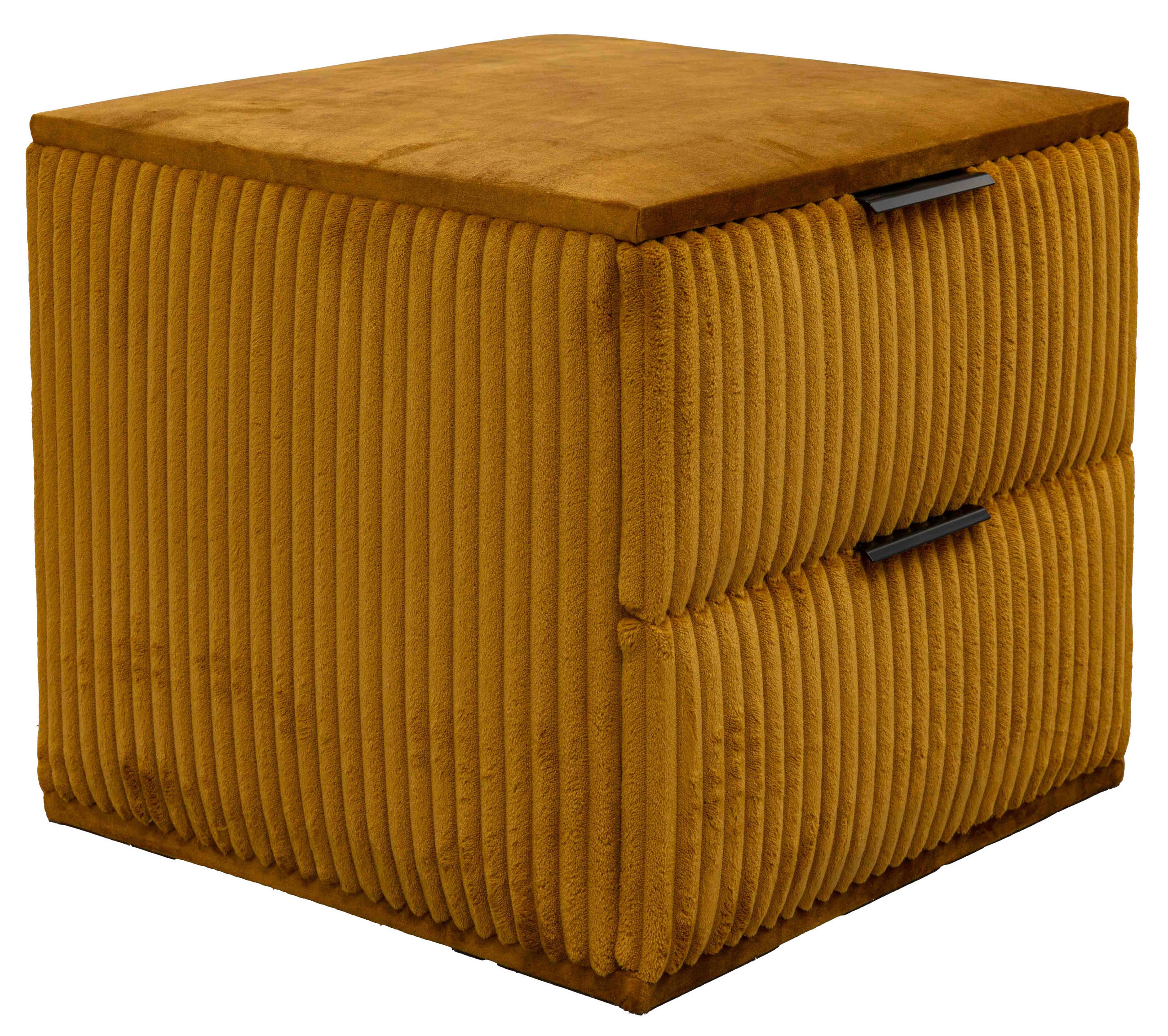 NACHTSCHRANK 51/46/51 cm, Currygelb,  - Currygelb/Schwarz, Design, Textil/Metall (51/46/51cm) - Esposa