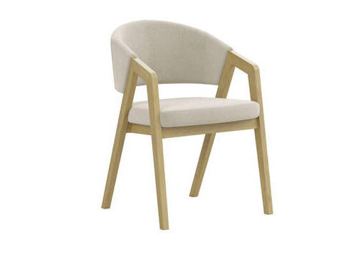 ARMLEHNSTUHL  Stoffauswahl Mikrofaser  Naturfarben, Eichefarben  - Eichefarben/Naturfarben, KONVENTIONELL, Holz/Textil (59/96/60cm) - Carryhome