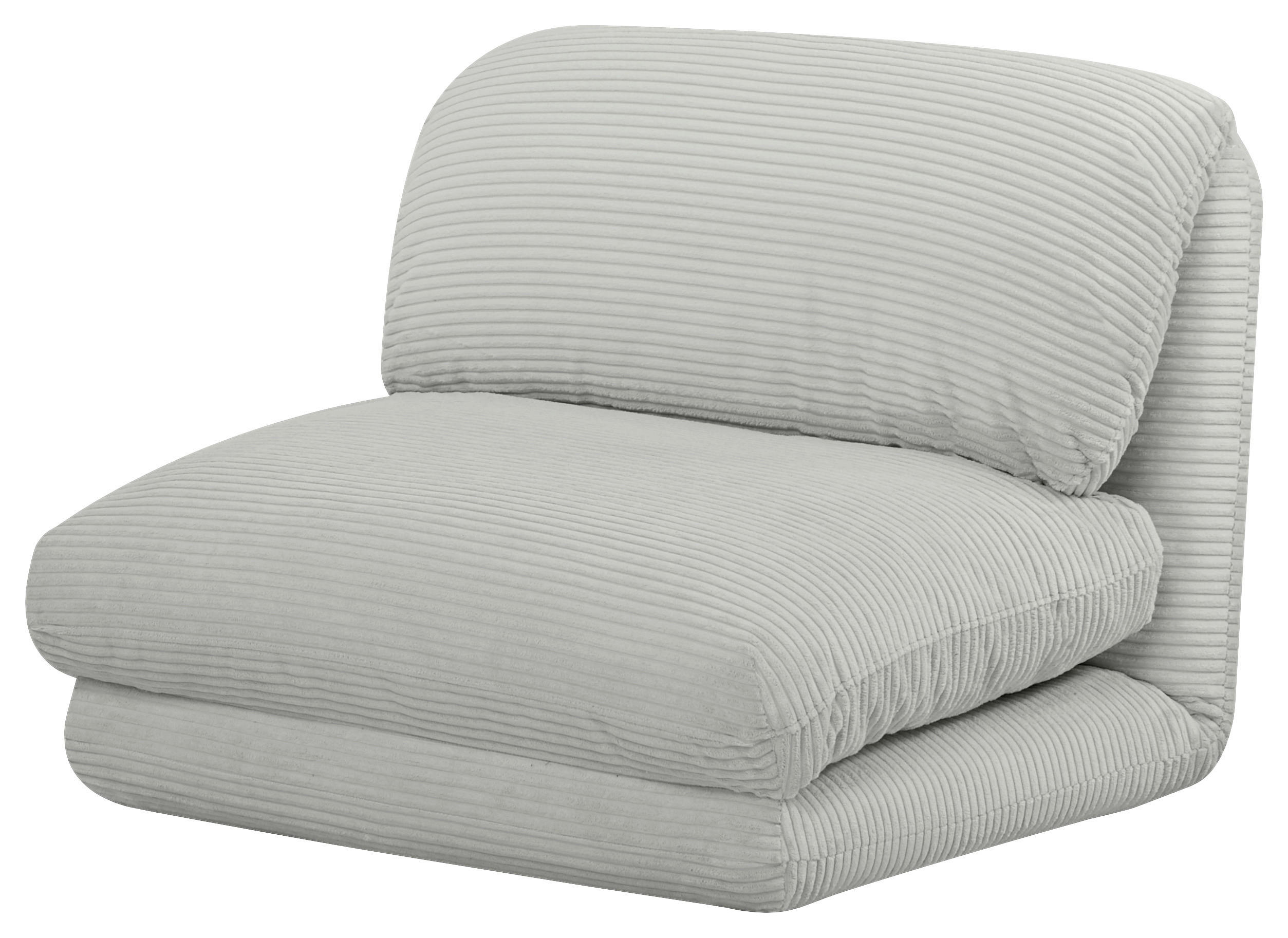 SCHLAFSESSEL in Cord Hellgrau  - Hellgrau, Design, Textil/Metall (82/58/78cm) - Livetastic