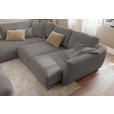 ECKSOFA  in Chenille Grau  224/307 cm  - Schwarz/Grau, KONVENTIONELL, Kunststoff/Textil (224/307cm) - Hom`in